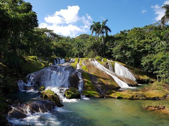 Waterall in El Nicho, located in Cienfuegos province, Cuba.